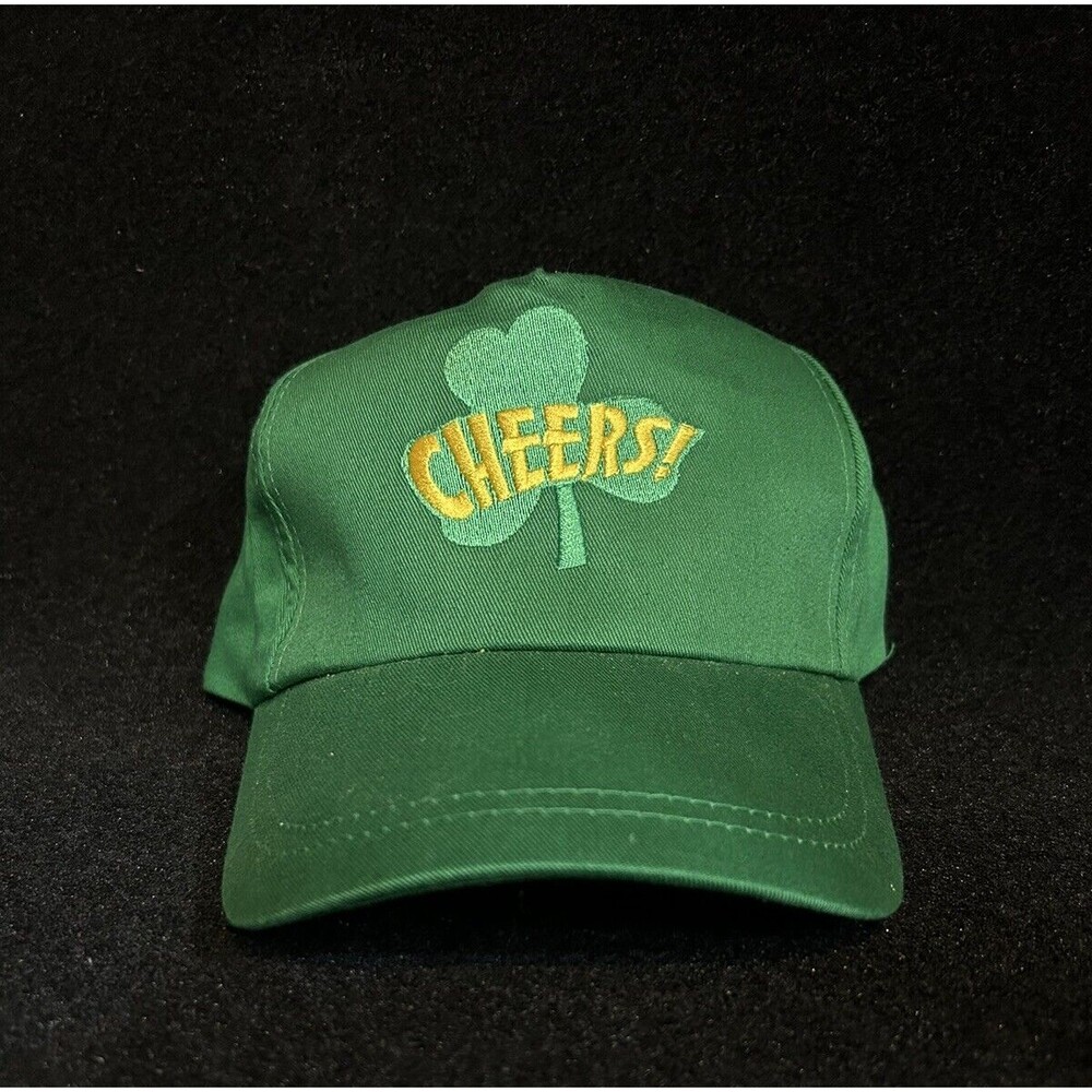 Green Cheers Shamrock Clover Adjustable Snapback Hat/Cap